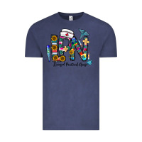 Vintage Denim lpn licensed practial nurse Vintage Tee - CowhideDigitalArt