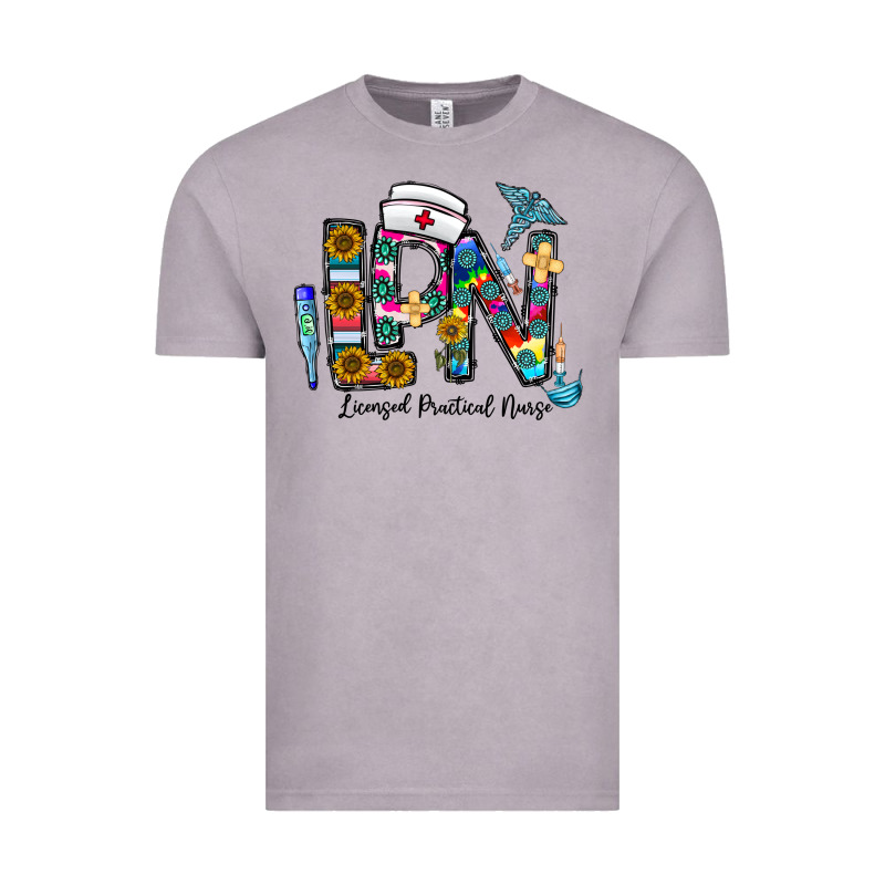 Lpn Licensed Practial Nurse Vintage Tee by CowhideDigitalArt | Teevron