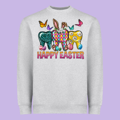 Happy Easter Dental Heavyweight Sweatshirt Designed By Neo Western