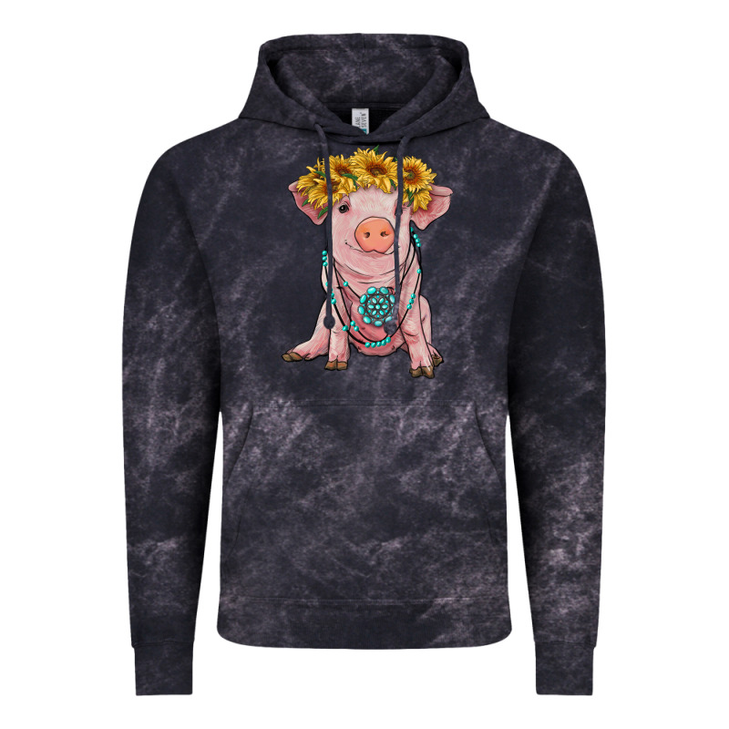 Sunflower Pig With Gemstone Vintage Hoodie by RanaPortraitStore | Teevron
