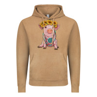 Vintage Camel sunflower pig with gemstone Vintage Hoodie - RanaPortraitStore