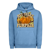 Pigment Pebble Blue Hey There Pumpkin Urban Hoodie - texasbilliewilder