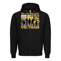 Black 1st air cavalry vietnam veteran Zipper Hoodie - Jasminsmagicworld