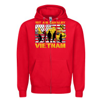 Red 1st air cavalry vietnam veteran Zipper Hoodie - Jasminsmagicworld