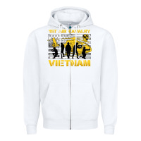 White 1st air cavalry vietnam veteran Zipper Hoodie - Jasminsmagicworld