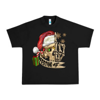 Black festive af christmas skull Urban Heavy Tee - FaDigitalArtStudio