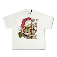 Pistachio festive af christmas skull Urban Heavy Tee - FaDigitalArtStudio