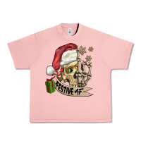 Salmon festive af christmas skull Urban Heavy Tee - FaDigitalArtStudio