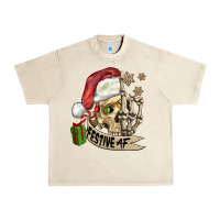 Sandshell festive af christmas skull Urban Heavy Tee - FaDigitalArtStudio