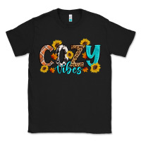 Black Cozy Vibes Fall Sunflowers Classic Tee - Artiststas