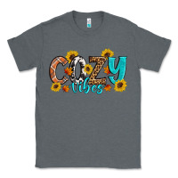 Charcoal Heather Cozy Vibes Fall Sunflowers Classic Tee - Artiststas