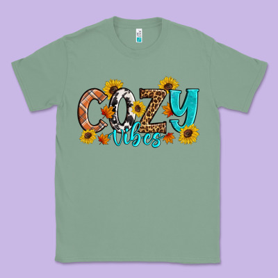 Cozy Vibes Fall Sunflowers Classic Tee Designed By Artiststas