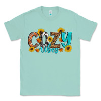 Seafoam Cozy Vibes Fall Sunflowers Classic Tee - Artiststas