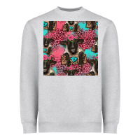 Black Sheep Seamless Pattern Heavyweight Sweatshirt | Teevron