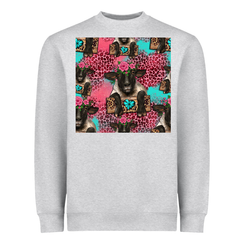 Black Sheep Seamless Pattern Heavyweight Sweatshirt by HRA Design Shop | Teevron