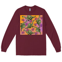 Burgundy dinosaur brontosaurus Long Sleeve Tee - Artiststas