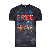 Cloud Black home of the free because of the brave Vintage Tee - HRA Design Shop