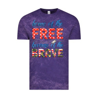 Cloud Purple home of the free because of the brave Vintage Tee - HRA Design Shop
