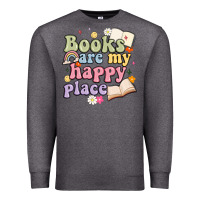 Charcoal Heather books are my happy place Premium Sweatshirt - MaliasSmallBusiness