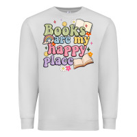 Dove Grey books are my happy place Premium Sweatshirt - MaliasSmallBusiness
