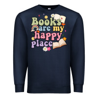 Navy books are my happy place Premium Sweatshirt - MaliasSmallBusiness