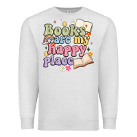 Oatmeal Heather books are my happy place Premium Sweatshirt - MaliasSmallBusiness