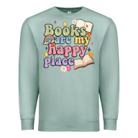Seafoam books are my happy place Premium Sweatshirt - MaliasSmallBusiness