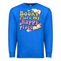 True Royal books are my happy place Premium Sweatshirt - MaliasSmallBusiness