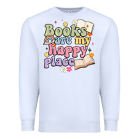 White books are my happy place Premium Sweatshirt - MaliasSmallBusiness