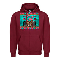 Burgundy Western Bengal Cat Mom Zipper Hoodie - LillyAllenDesigns