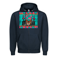 Navy Western Bengal Cat Mom Zipper Hoodie - LillyAllenDesigns