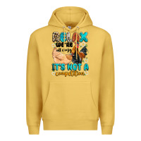 Antique Gold relax we're all crazy it's not a competition Premium Hoodie - Artiststas