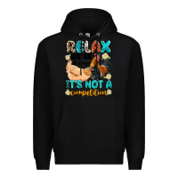 Black relax we're all crazy it's not a competition Premium Hoodie - Artiststas