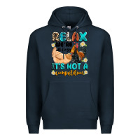 Navy relax we're all crazy it's not a competition Premium Hoodie - Artiststas