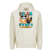 Oatmeal Heather relax we're all crazy it's not a competition Premium Hoodie - Artiststas