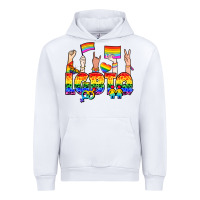 White LGBTQ+ Urban Hoodie - NancyCooperArtShop