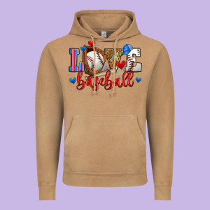 Love Baseball Vintage Hoodie Designed By Zillion Design Studio