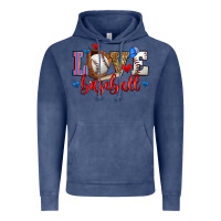 Vintage Denim love baseball Vintage Hoodie - Zillion Design Studio