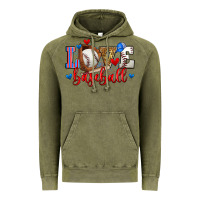 Vintage Olive love baseball Vintage Hoodie - Zillion Design Studio