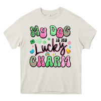 Cream my dog is my lucky charm Heavy Core Tee - Artiststas