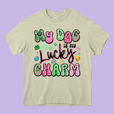 My Dog Is My Lucky Charm Heavy Core Tee Designed By Artiststas