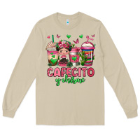 Mushroom cafecito y chisme coffee cups Long Sleeve Tee - Jasminsmagicworld