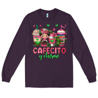 Plum cafecito y chisme coffee cups Long Sleeve Tee - Jasminsmagicworld