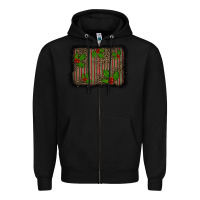 Black christmas plaid leopard mistletoe background Zipper Hoodie - BarkalooDesign
