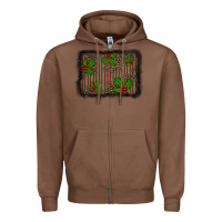 Chestnut christmas plaid leopard mistletoe background Zipper Hoodie - BarkalooDesign