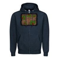 Navy christmas plaid leopard mistletoe background Zipper Hoodie - BarkalooDesign