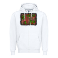 White christmas plaid leopard mistletoe background Zipper Hoodie - BarkalooDesign