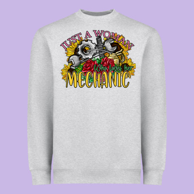 Just A Woman Who Loves Her Mechanic Heavyweight Sweatshirt Designed By Sublimationcraftshop