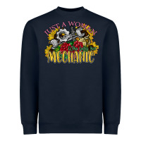 Navy just a woman who loves her mechanic Heavyweight Sweatshirt - SublimationCraftShop