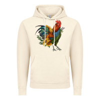 Vintage Artic rooster with sunflowers Vintage Hoodie - RanaPortraitStore